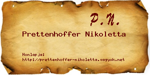 Prettenhoffer Nikoletta névjegykártya